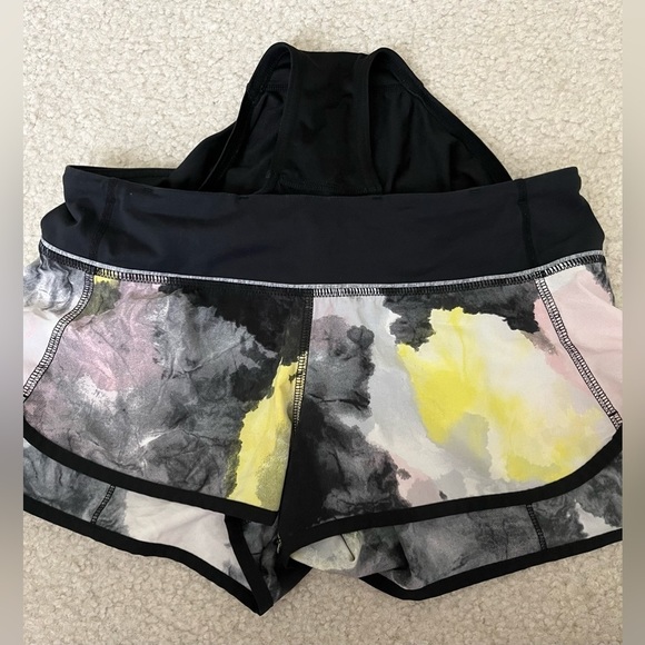 Lululemon Speed Shorts *2.5” Size 4 Citron Pink Tinted Canvas Lined - Picture 6 of 11